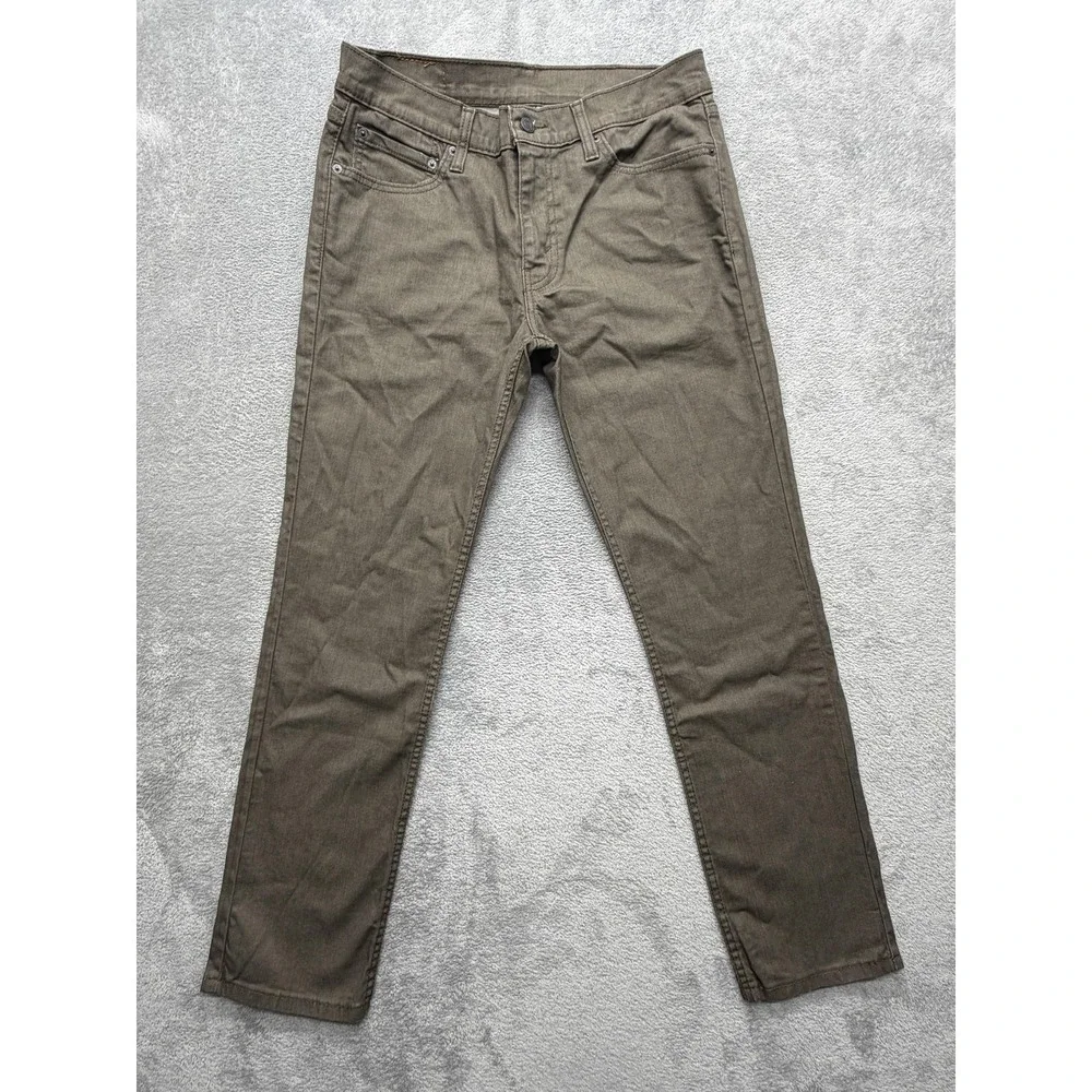 Levis 511 Jeans Mens 33x20 Brown Med Wash Slim Straight Stretch Denim Zip‎ Fly